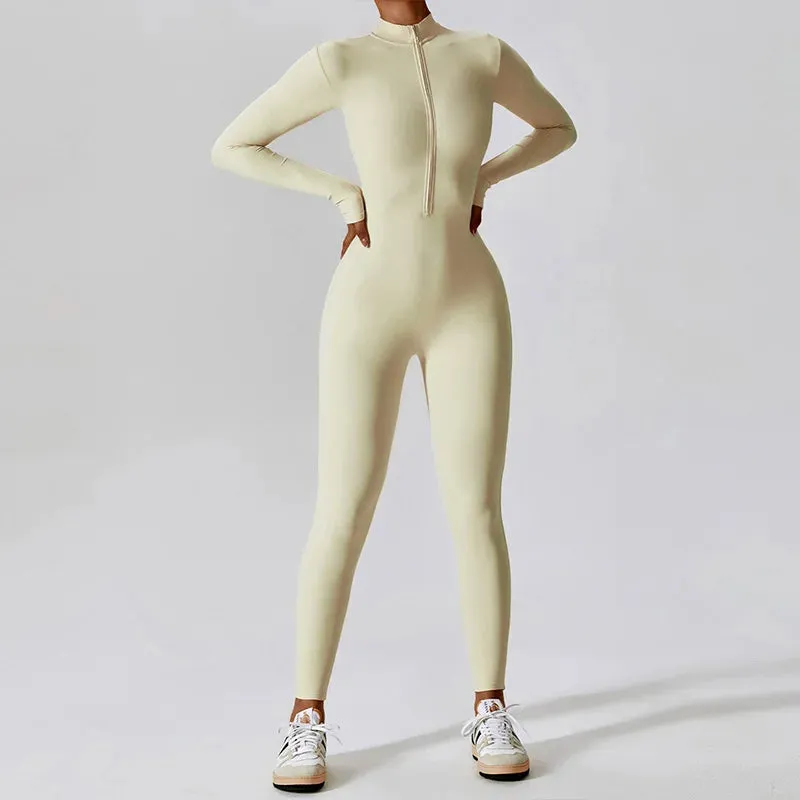 FX- Women's Yoga Long sleeve Zipper Sport wear/Gym Sport Jumpsuits