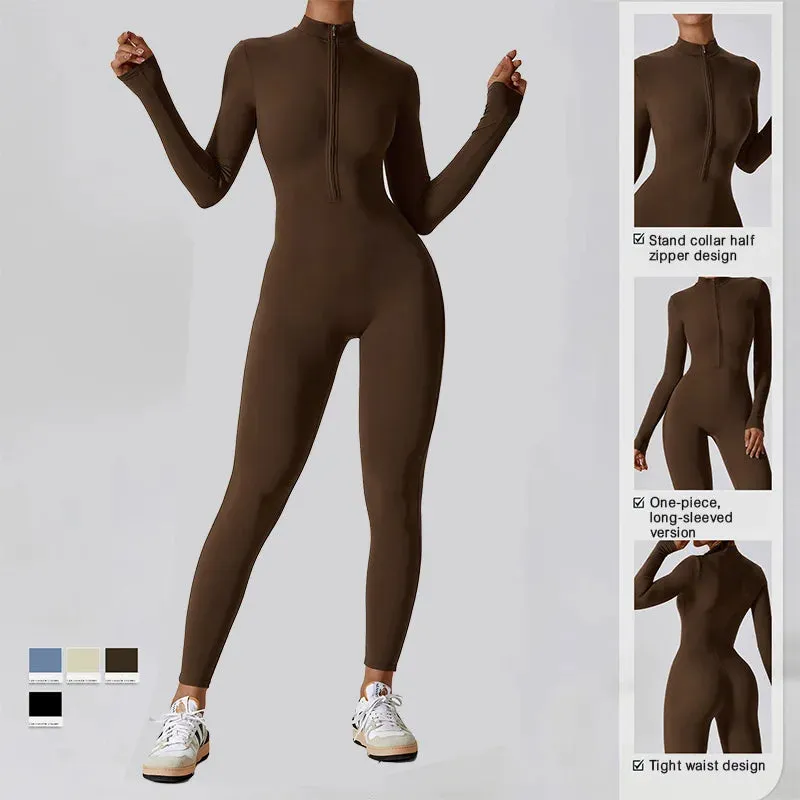 FX- Women's Yoga Long sleeve Zipper Sport wear/Gym Sport Jumpsuits