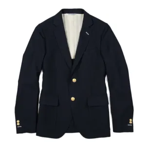 GANT RUGGER Men's Cotton Blend The Navy Hopsack Blazer 76905