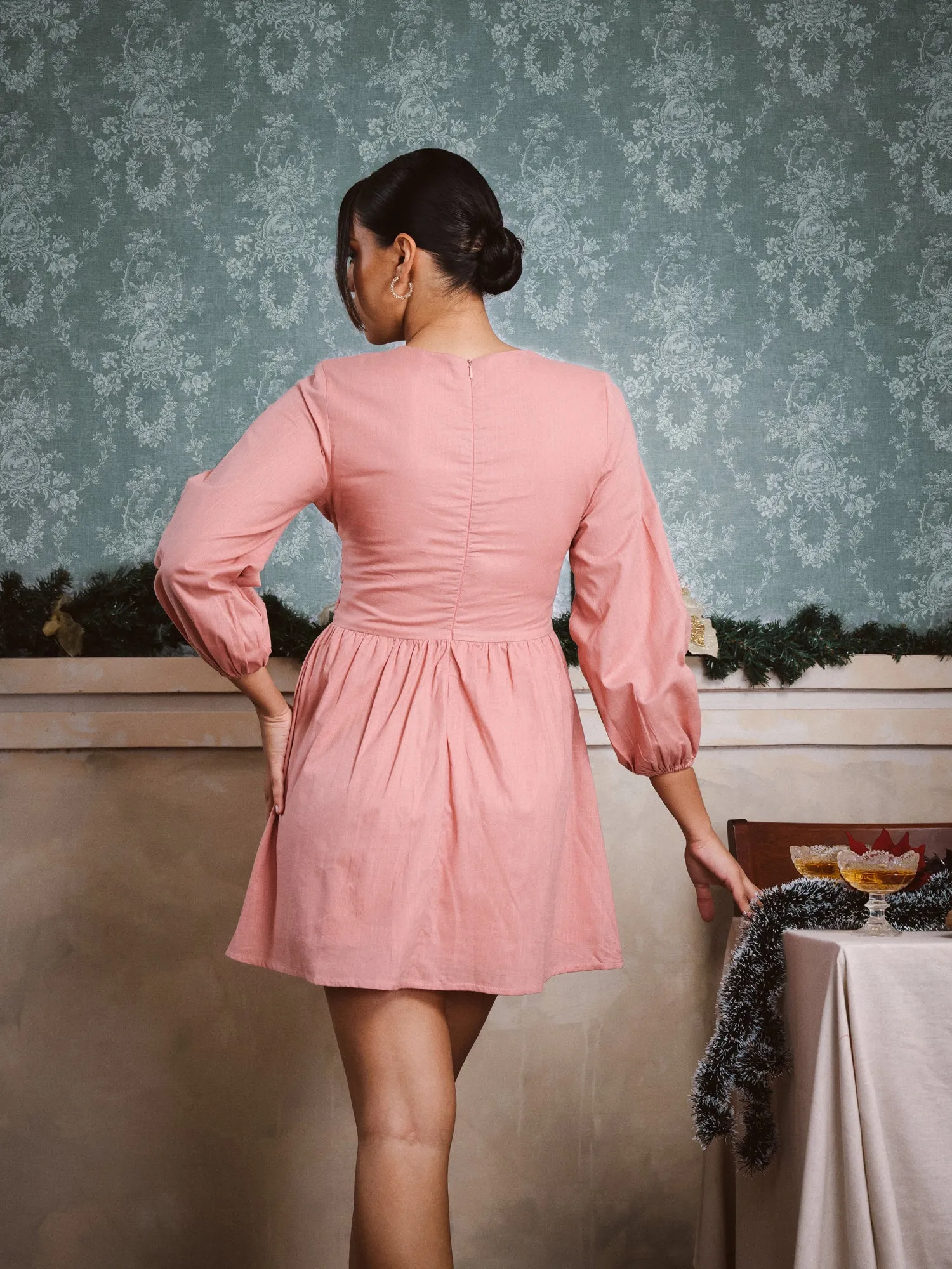 Gather Detail Mini Dress