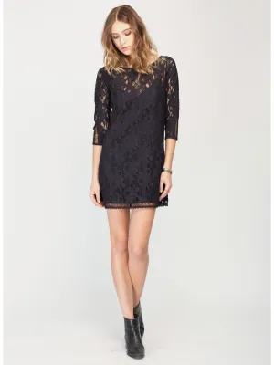 Gentle Fawn Hawk Lace Mini Dress | Black