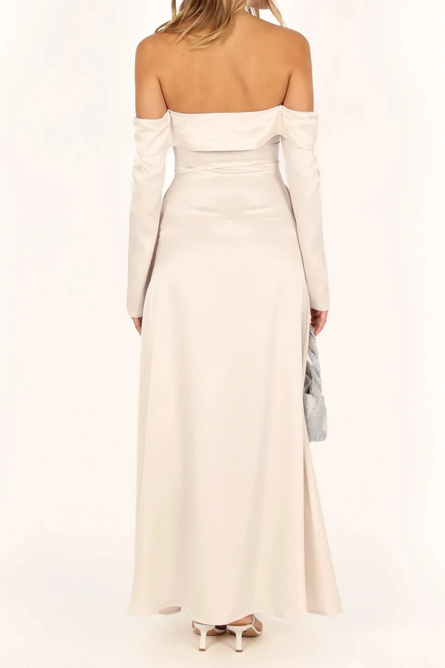 Gigi Off Shoulder Maxi Dress - Cream