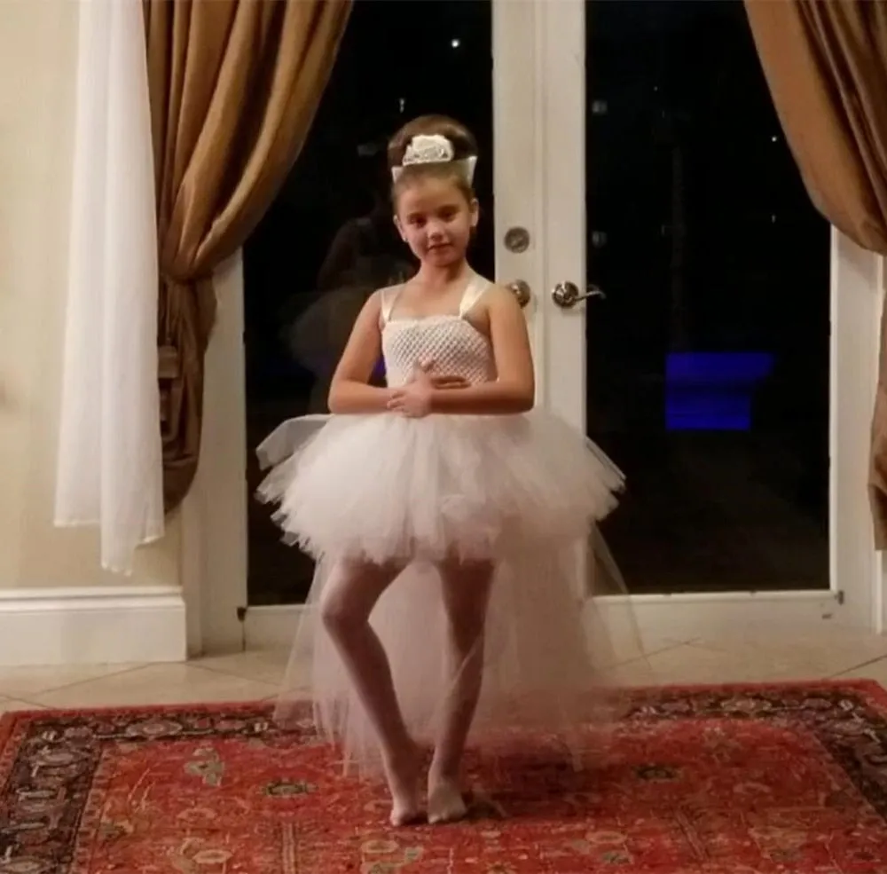 Girls Tutu Dress Tulle V-neck Girl Party Dresses