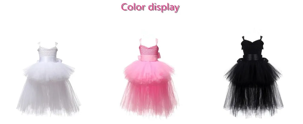 Girls Tutu Dress Tulle V-neck Girl Party Dresses