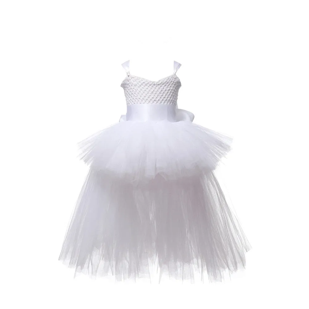 Girls Tutu Dress Tulle V-neck Girl Party Dresses