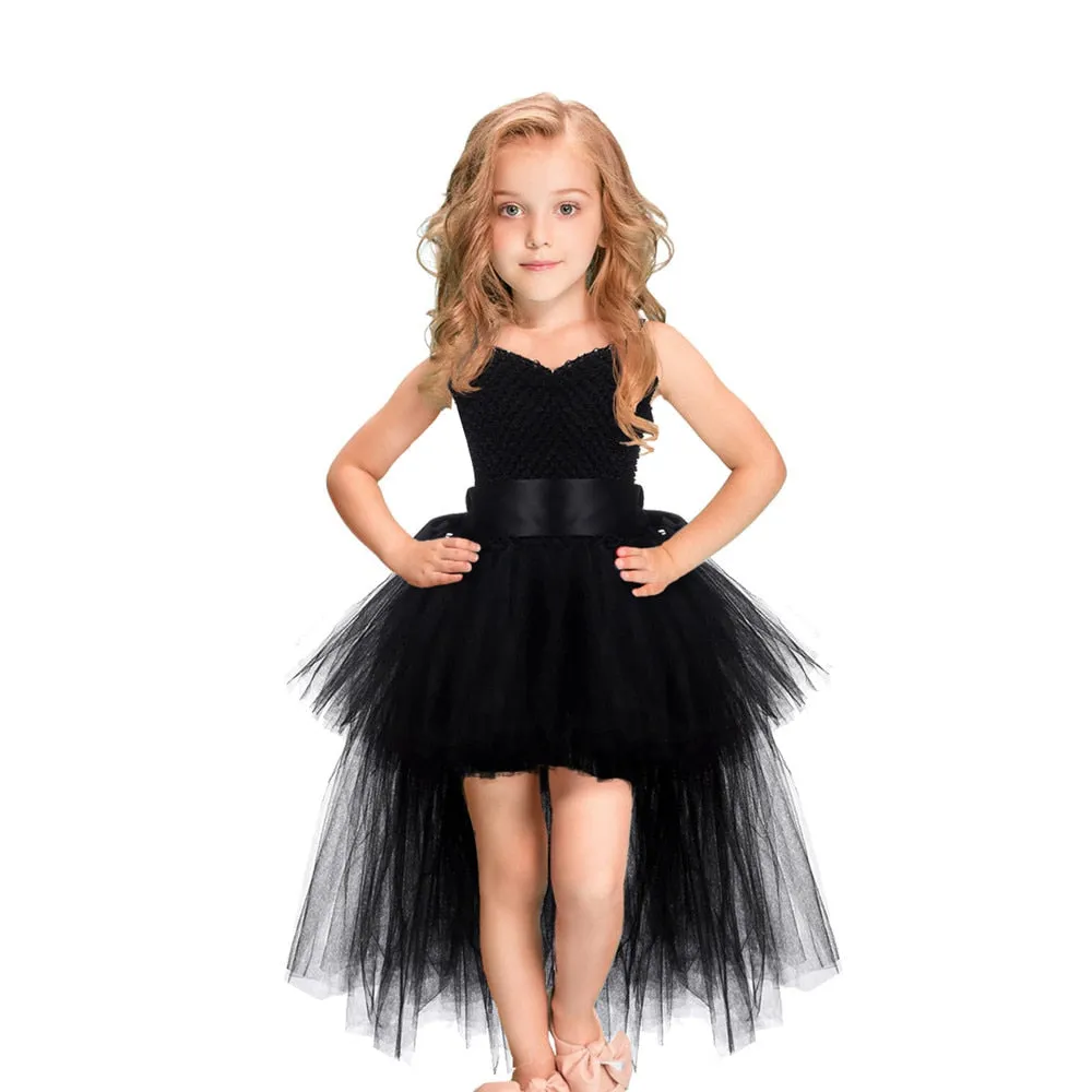 Girls Tutu Dress Tulle V-neck Girl Party Dresses