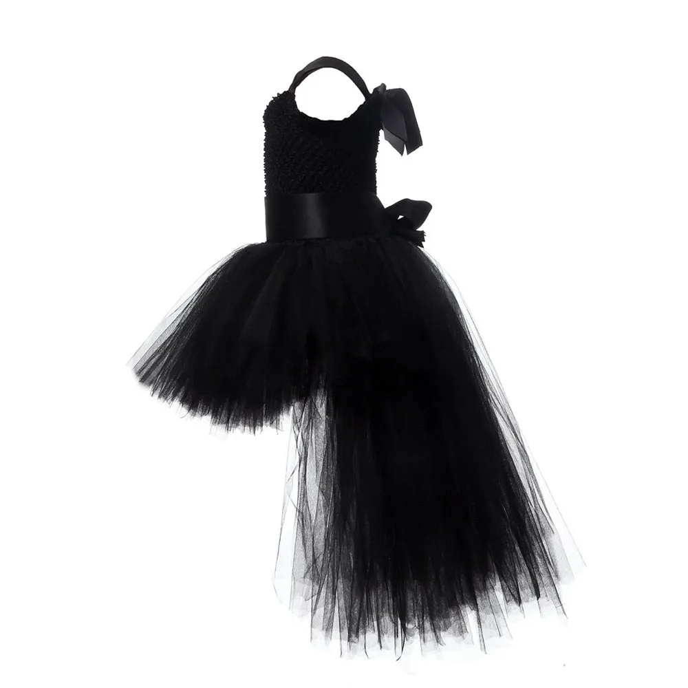 Girls Tutu Dress Tulle V-neck Girl Party Dresses