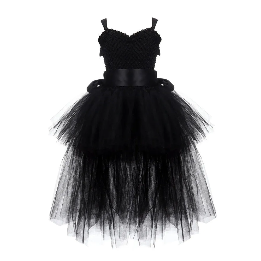 Girls Tutu Dress Tulle V-neck Girl Party Dresses