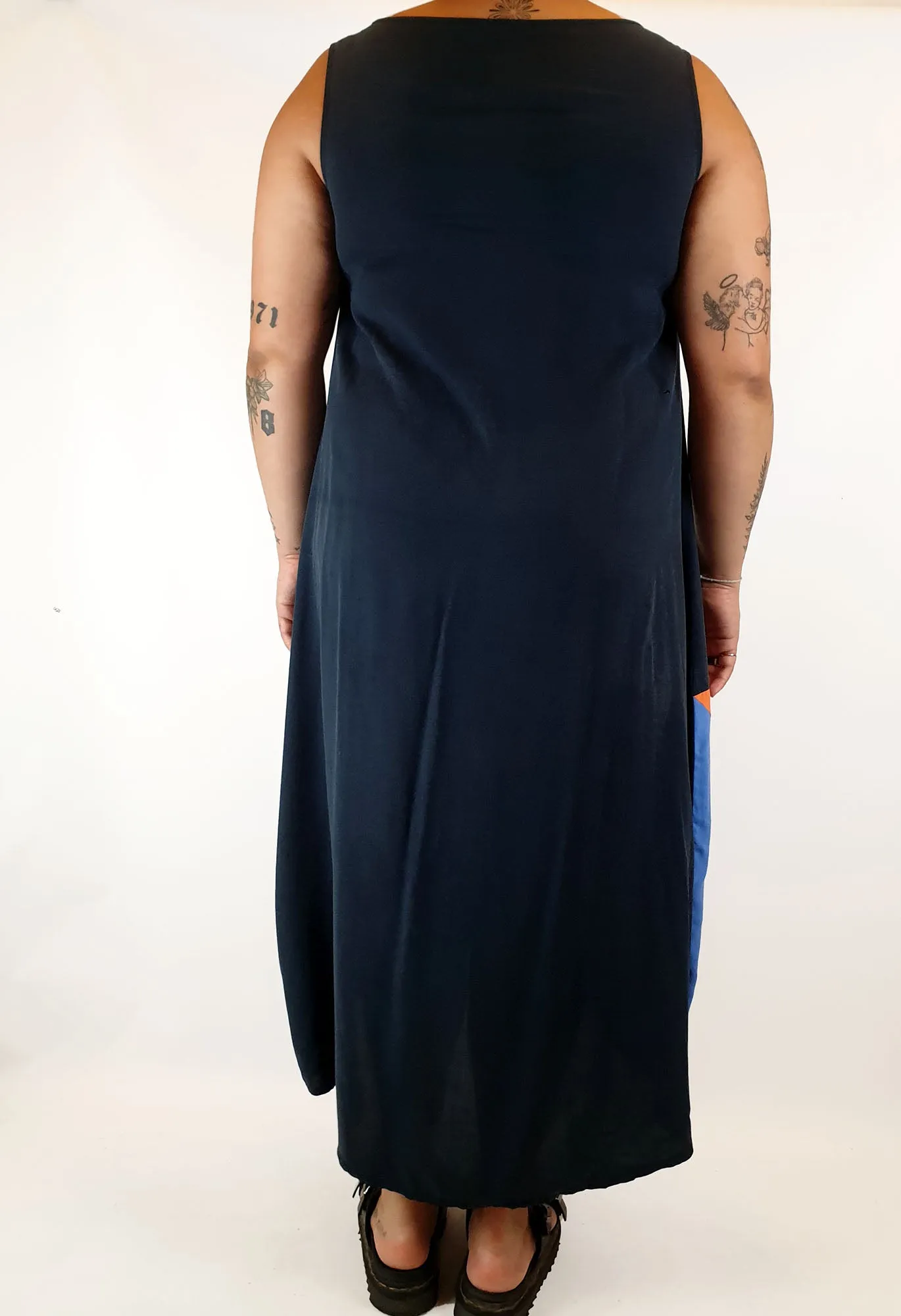 Gorman 100% silk colourful panelled dress size 14