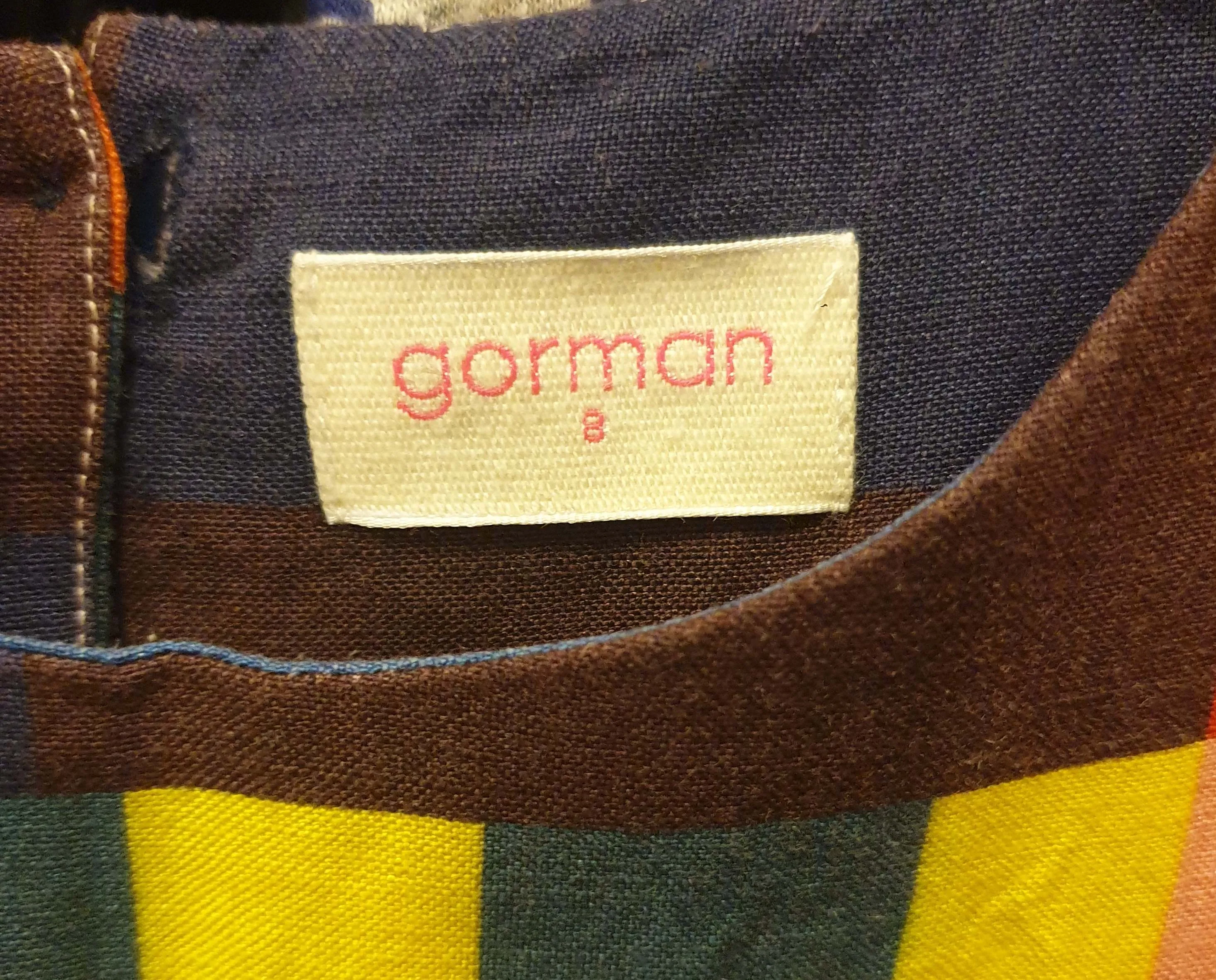 Gorman linen mix fun print shift style dress size 8