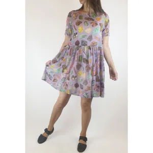 Gorman pre-loved rock formation purple cotton dress size S