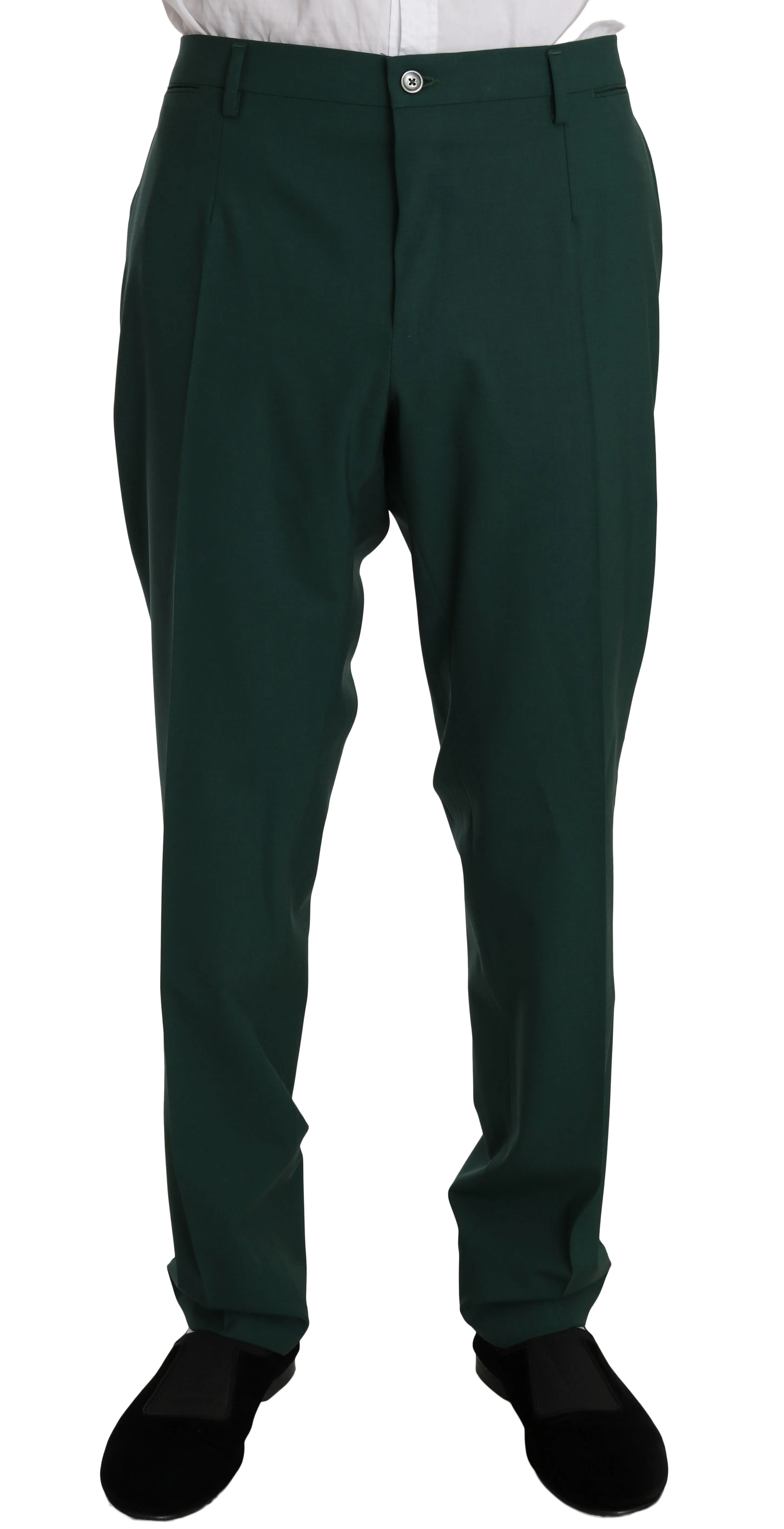 Green Wool 3 Piece Stretch Suit