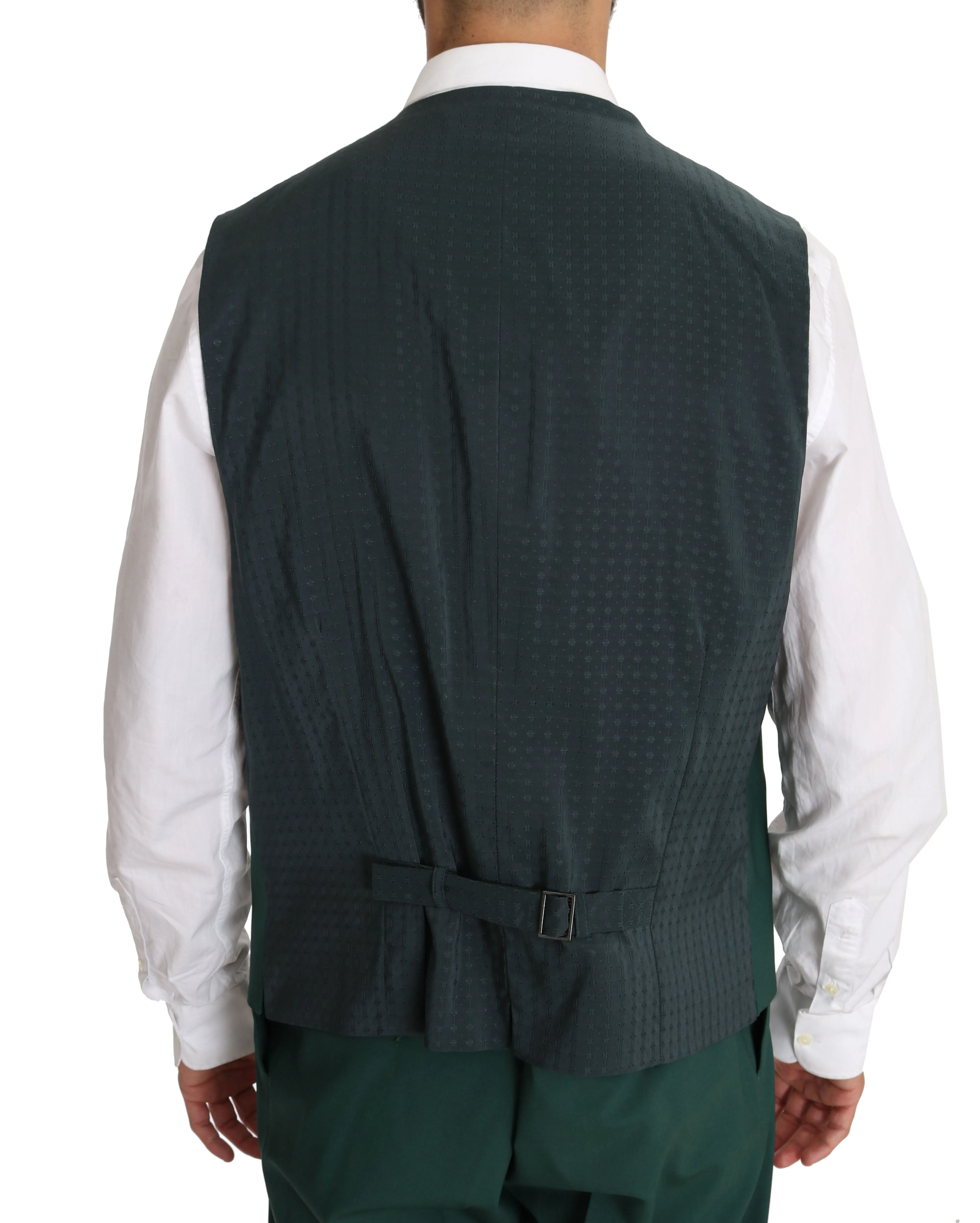 Green Wool 3 Piece Stretch Suit
