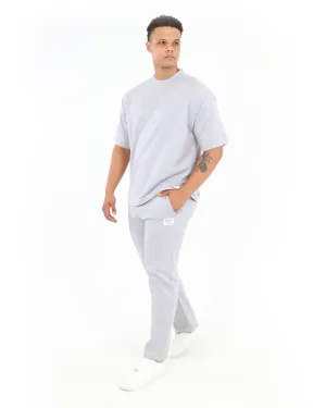 Grey Pin Tuck Joggers