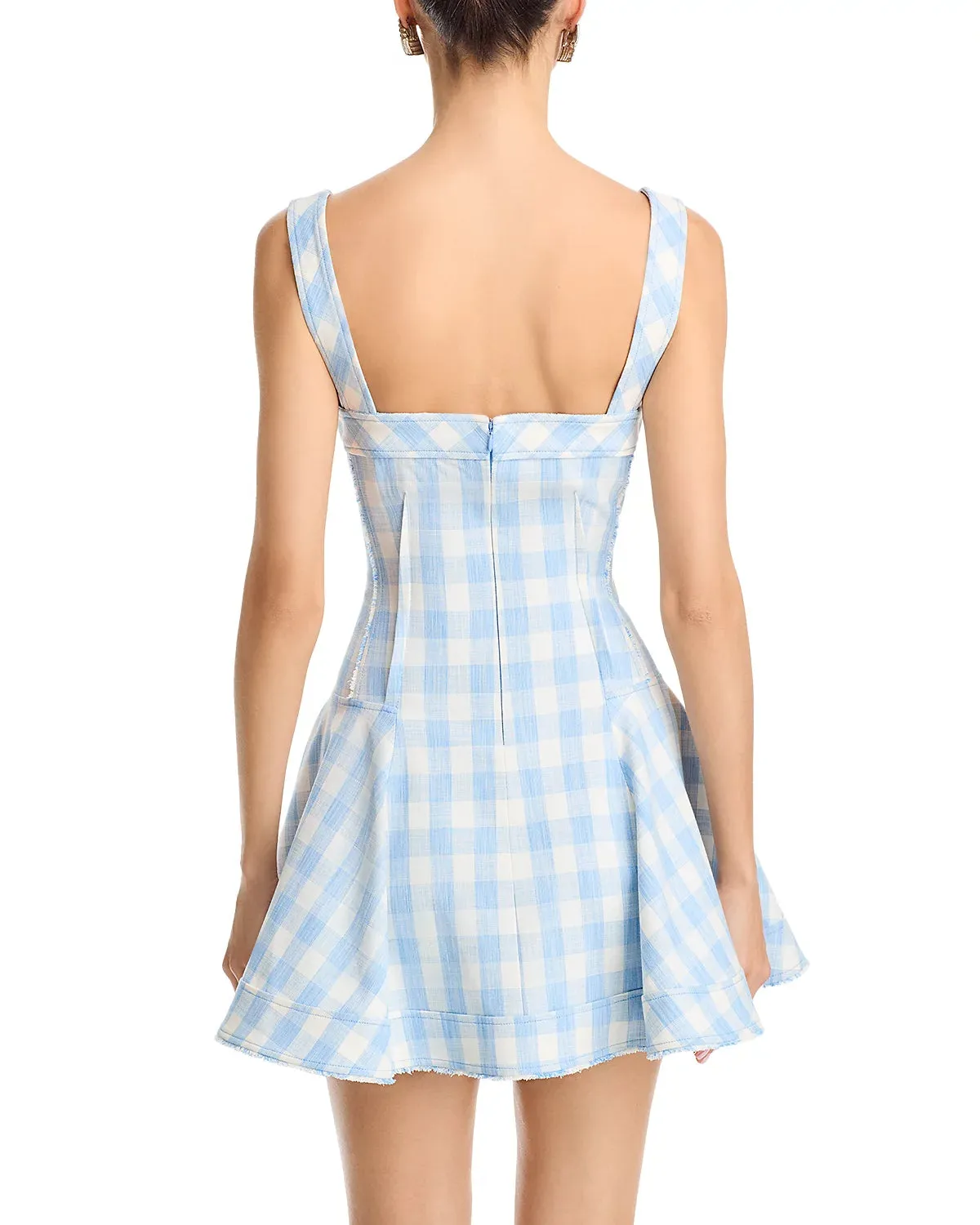 Hannalie Mini Dress - Blue Hydrangea Gingham