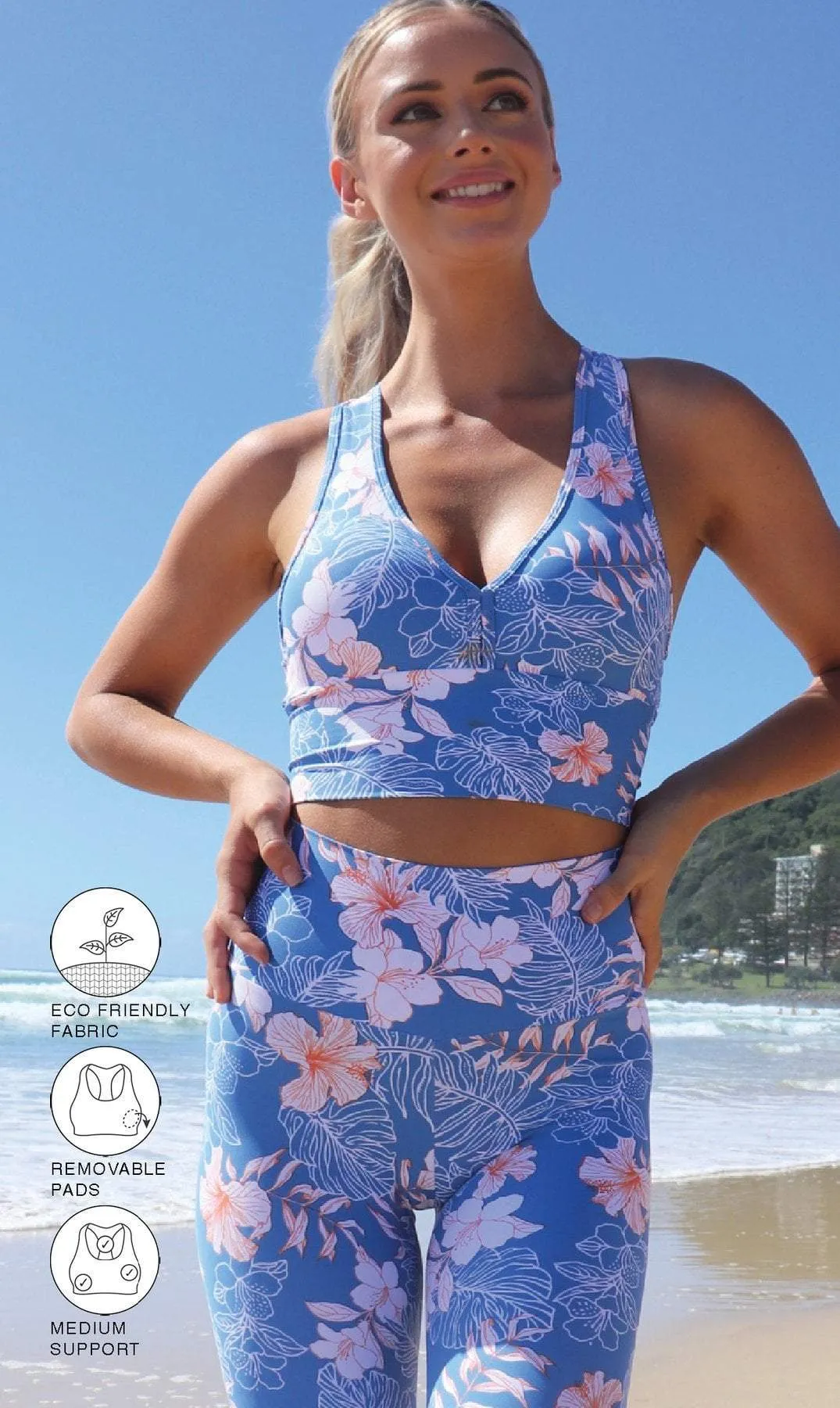 Hibiscus Kiss Racer Back Bra