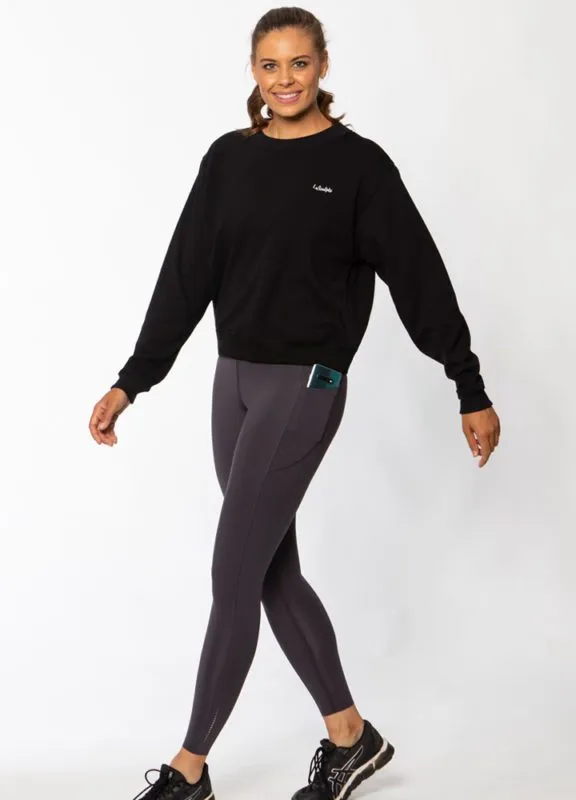High Waisted F/L Leggings with Pockets – Slate