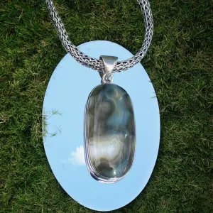 Hopping Frog Skin Agate set in Sterling Silver