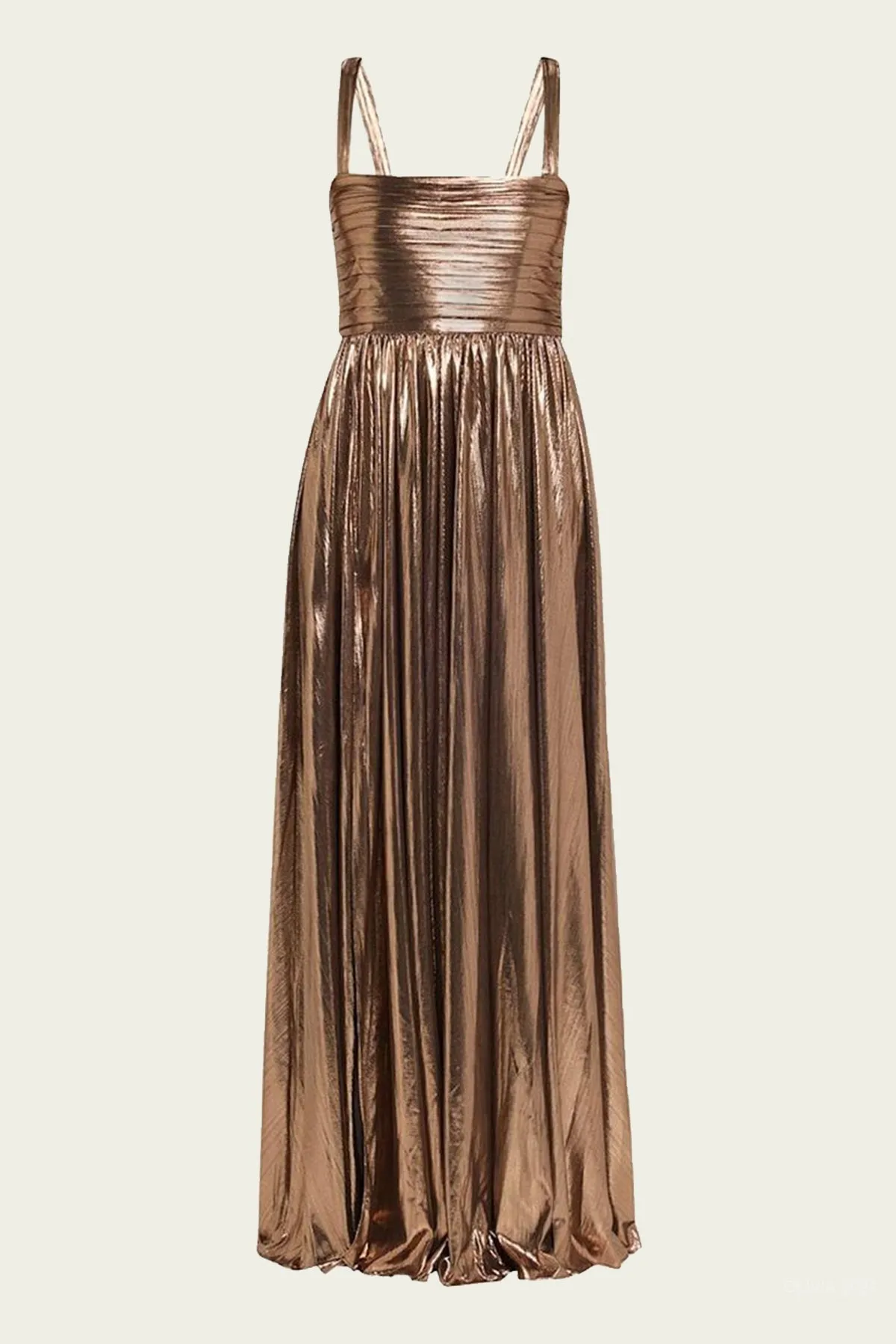 Iris Dress in Metallic Bronze