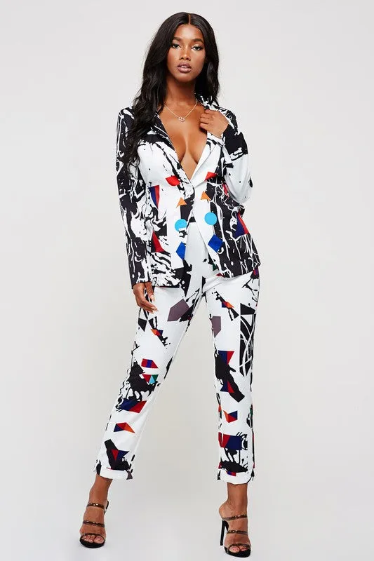 Janaye Art Print Suit