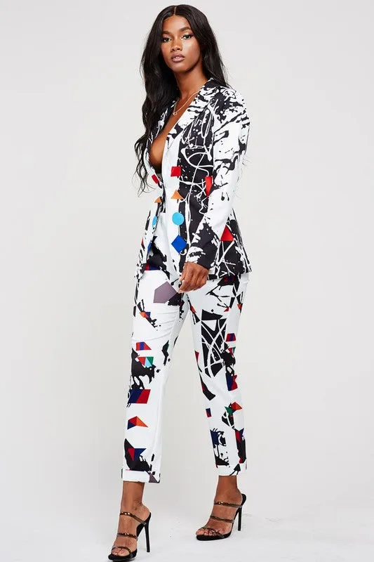 Janaye Art Print Suit