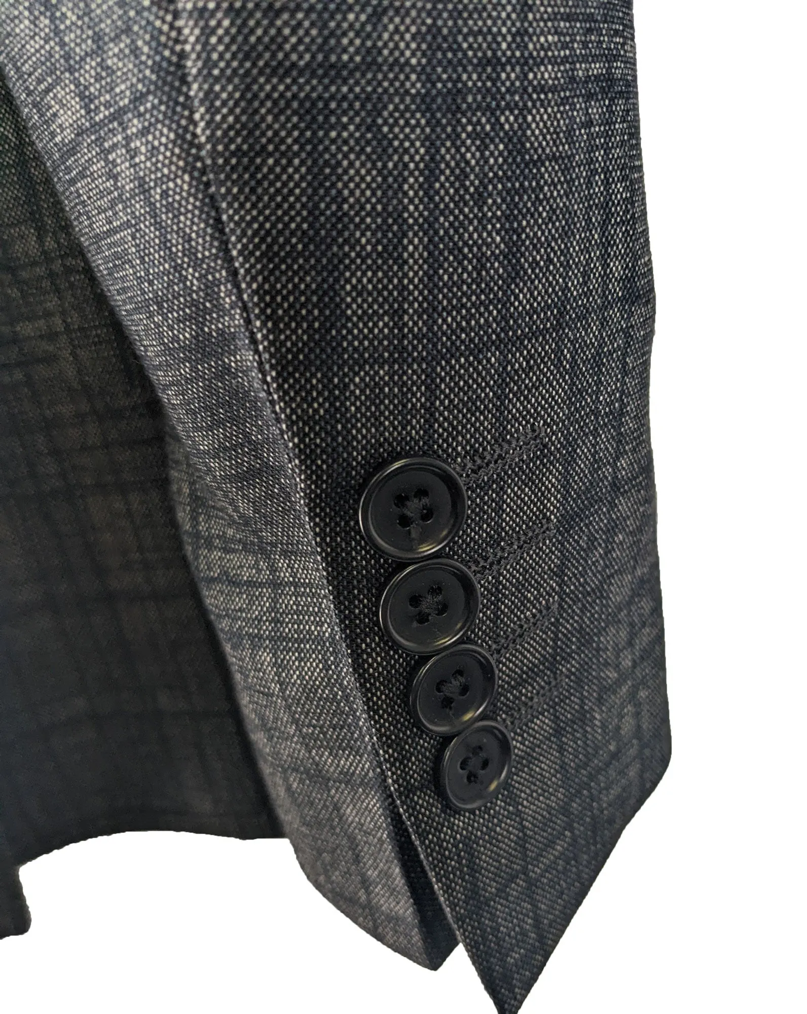 John Varvatos Men's Virgin Wool Indigo Heather Blazer $1398 NWT