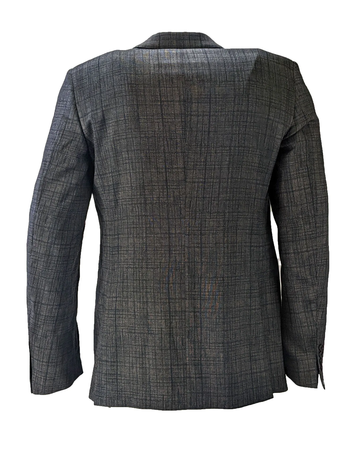 John Varvatos Men's Virgin Wool Indigo Heather Blazer $1398 NWT