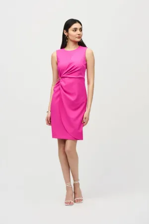 Joseph Ribkoff Embellished Sleevless Faux Wrap Sheath Dress 242151