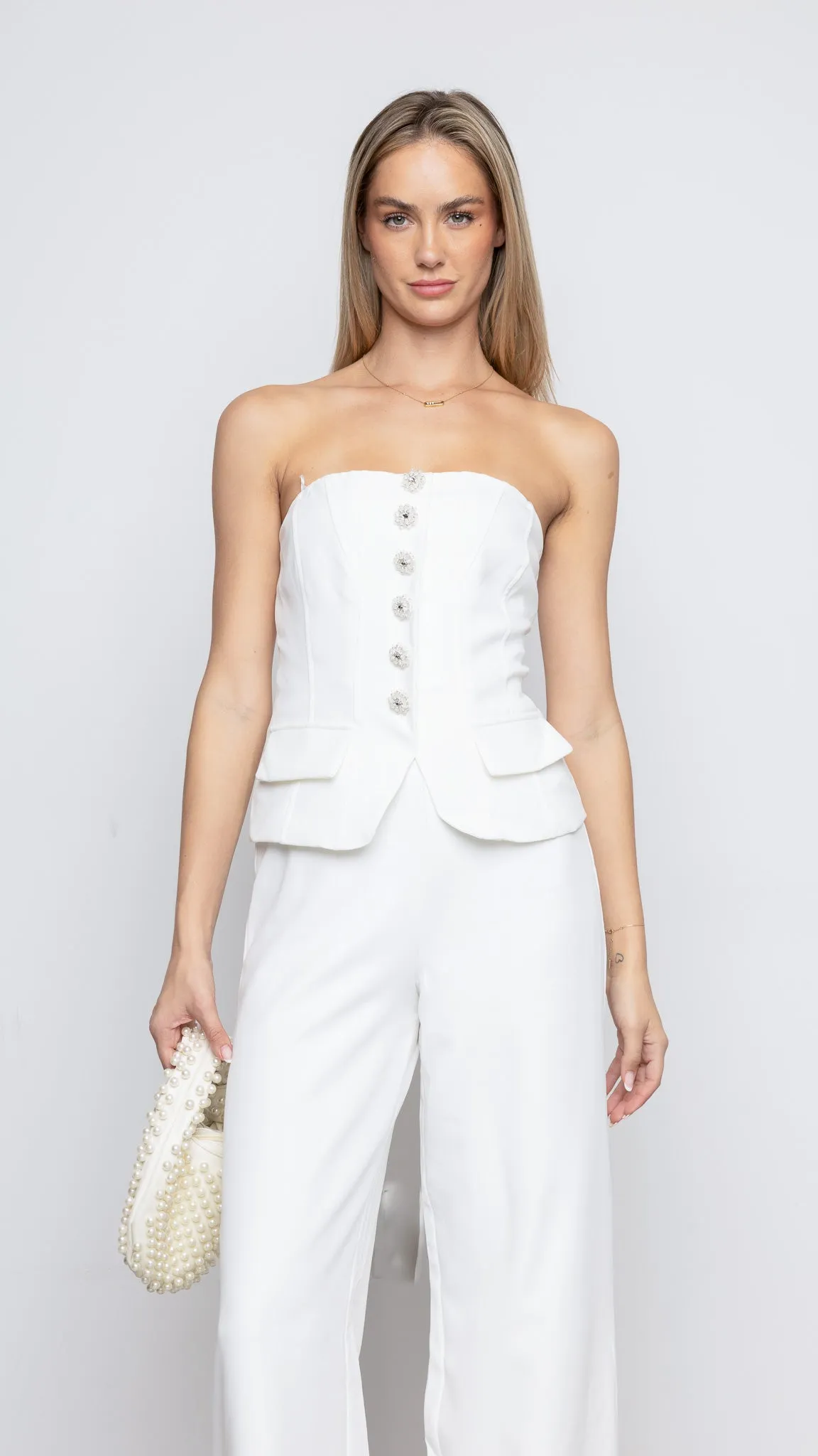 Kourtney Jumpsuit in White