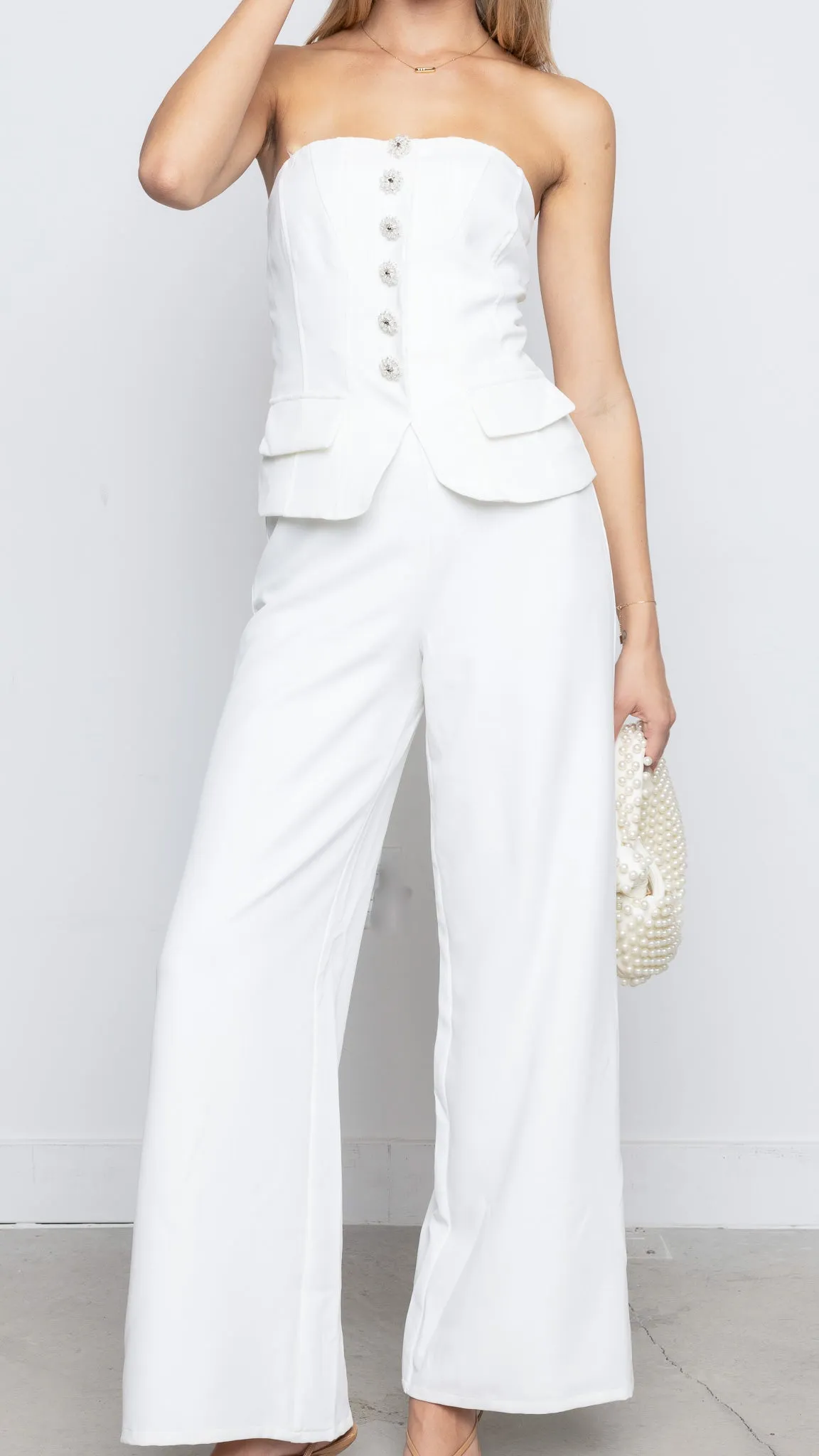 Kourtney Jumpsuit in White