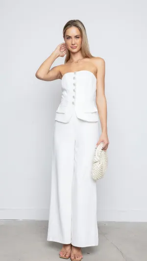 Kourtney Jumpsuit in White
