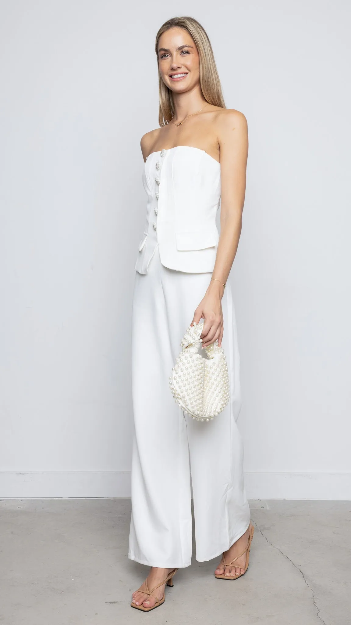 Kourtney Jumpsuit in White