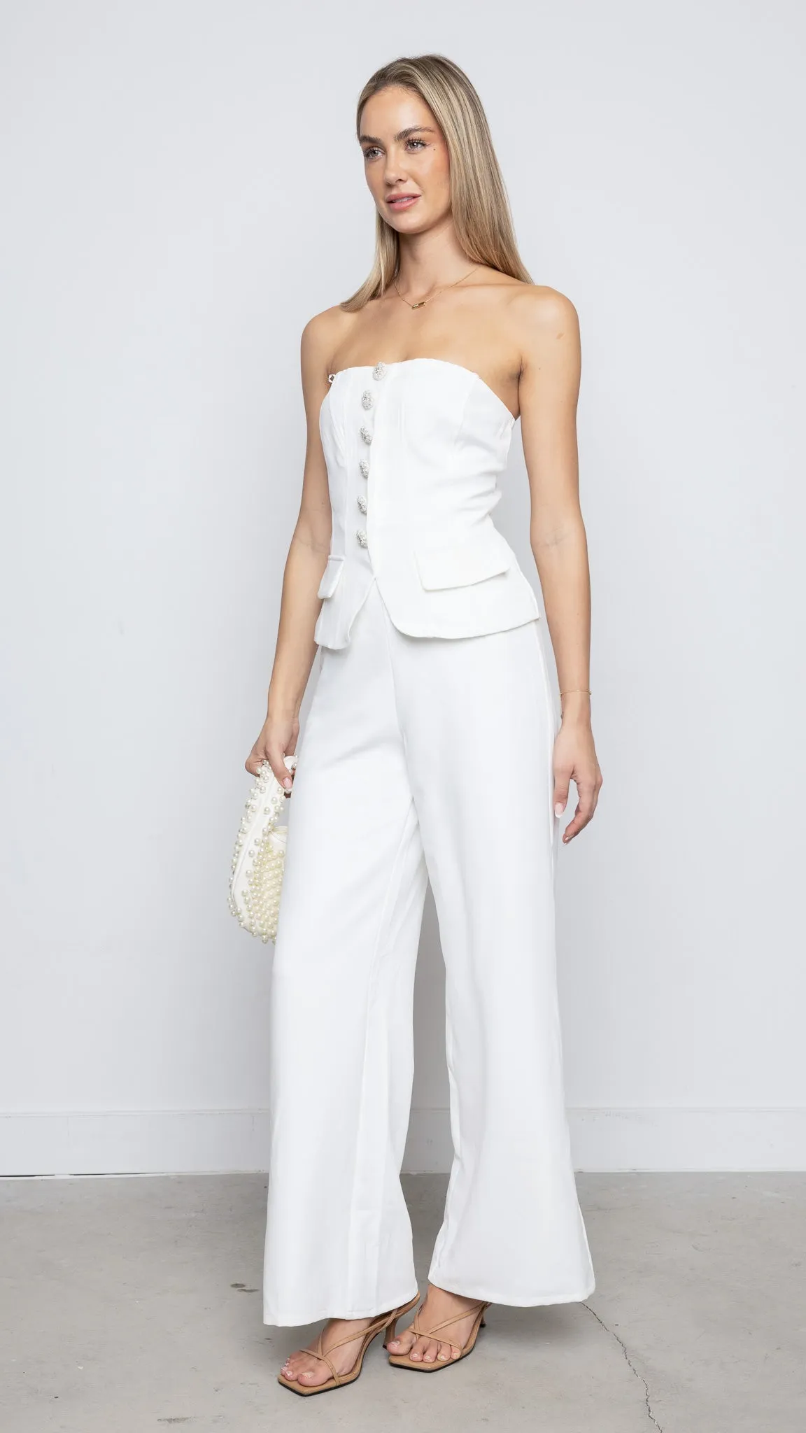 Kourtney Jumpsuit in White