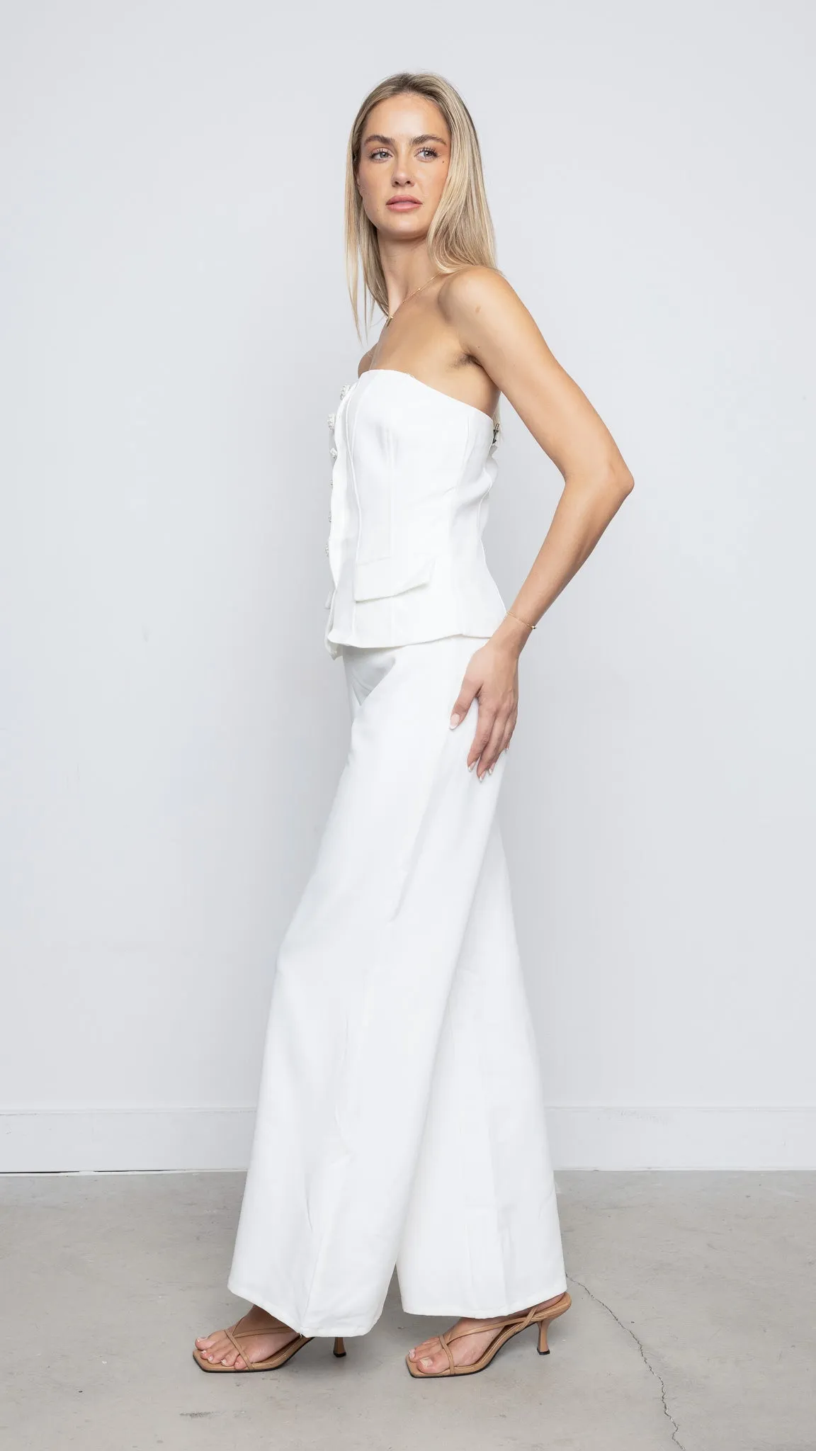 Kourtney Jumpsuit in White