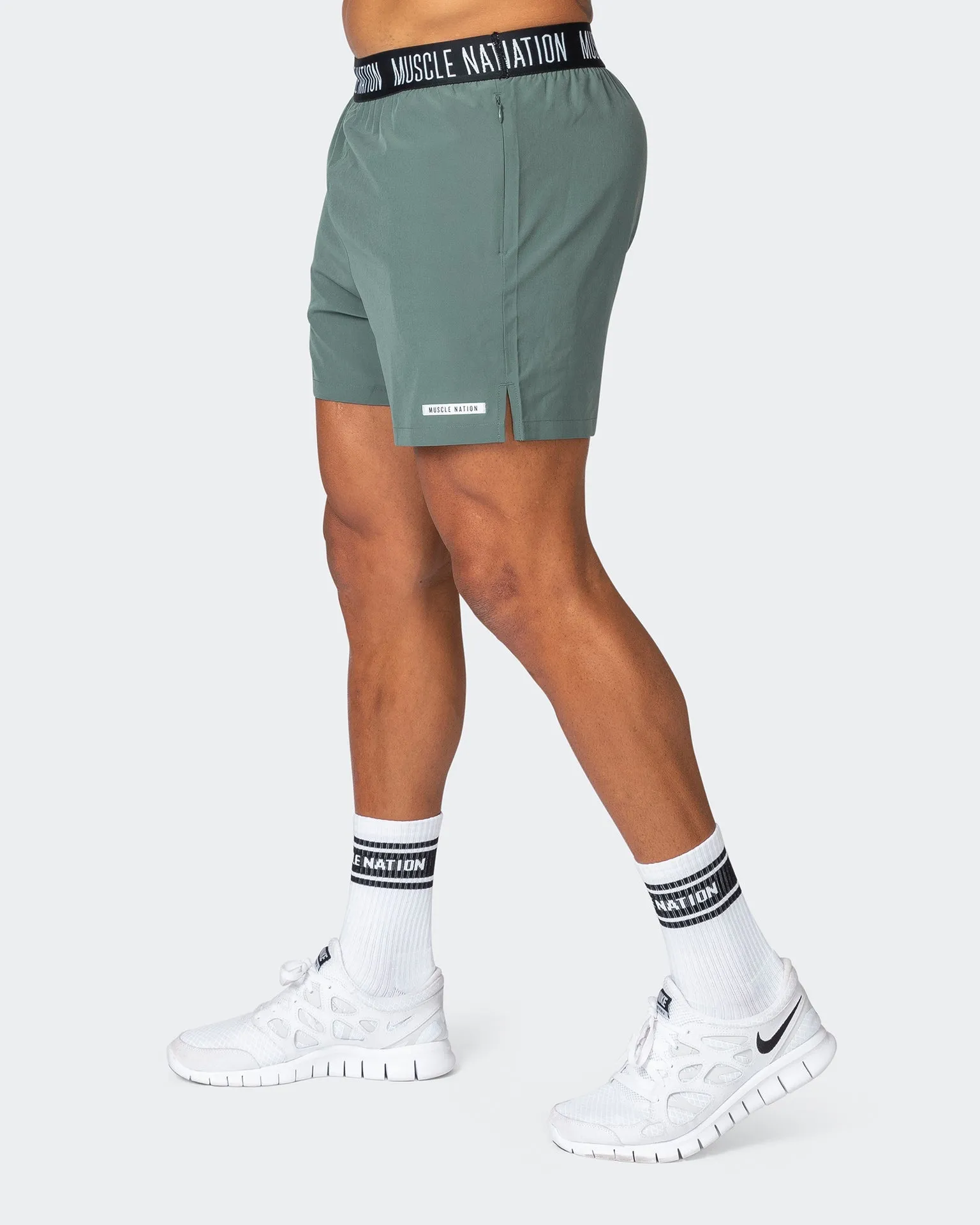 Level Up Training 4" Shorts - Olive Smoke