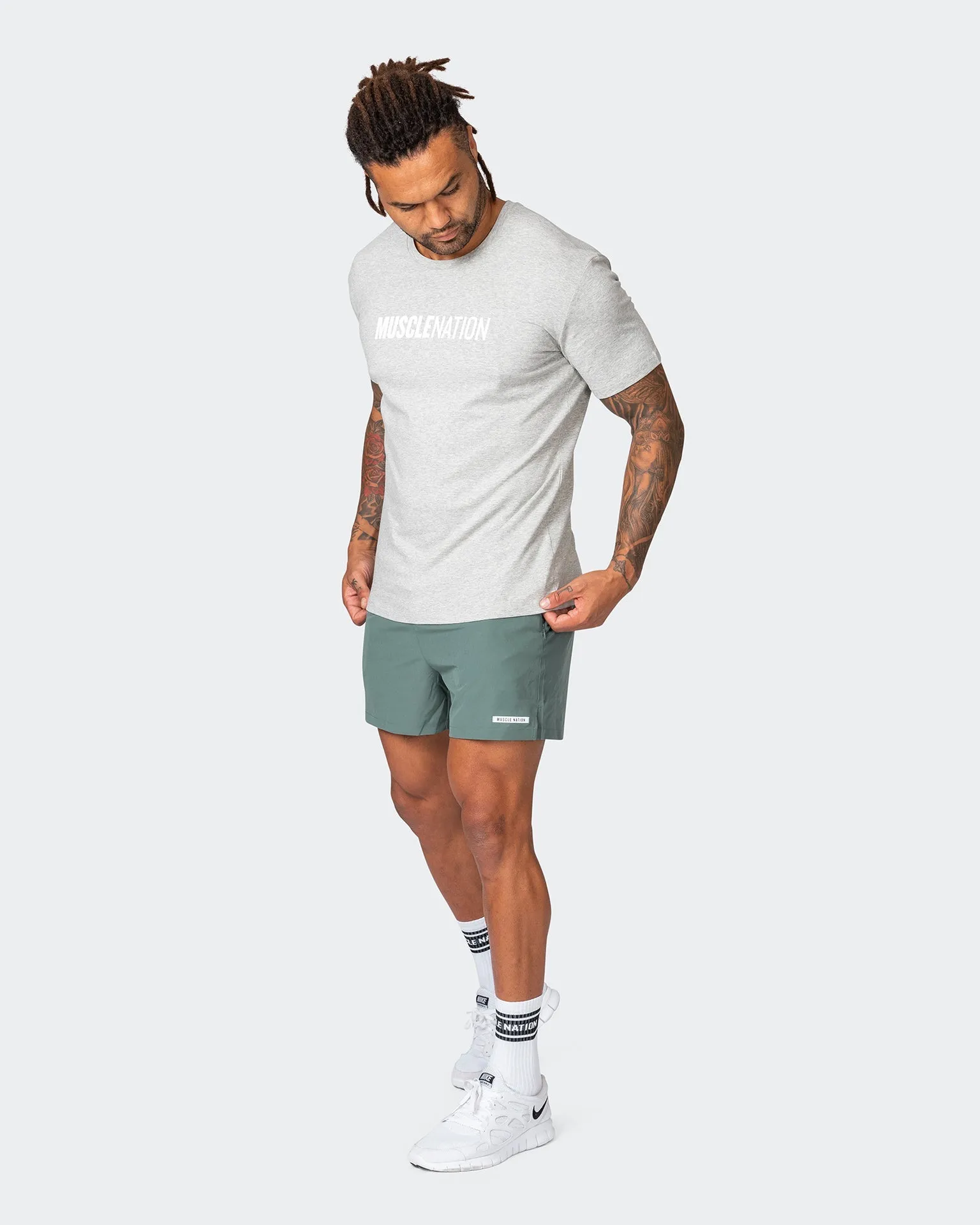 Level Up Training 4" Shorts - Olive Smoke