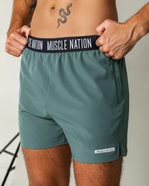 Level Up Training 4" Shorts - Olive Smoke