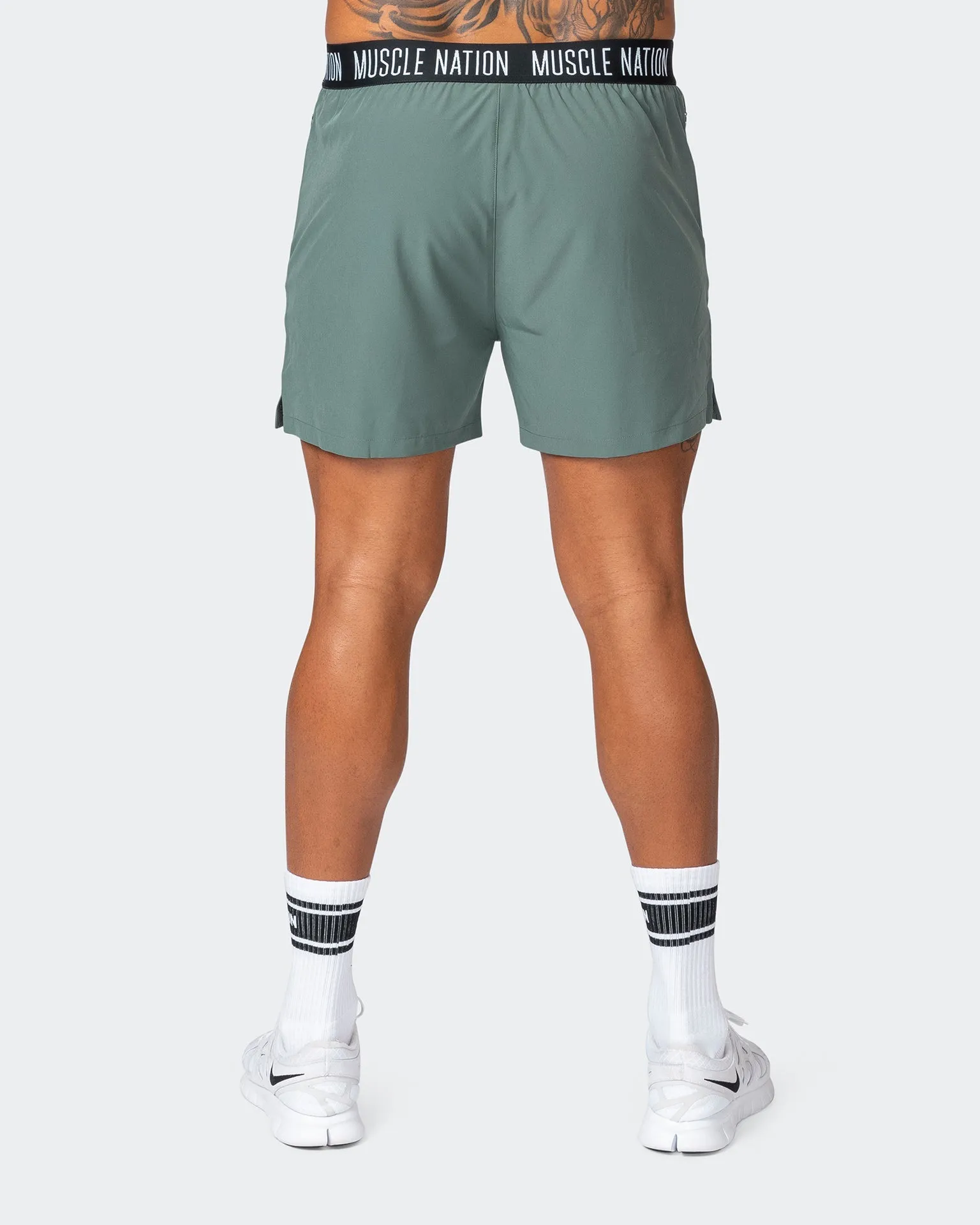 Level Up Training 4" Shorts - Olive Smoke