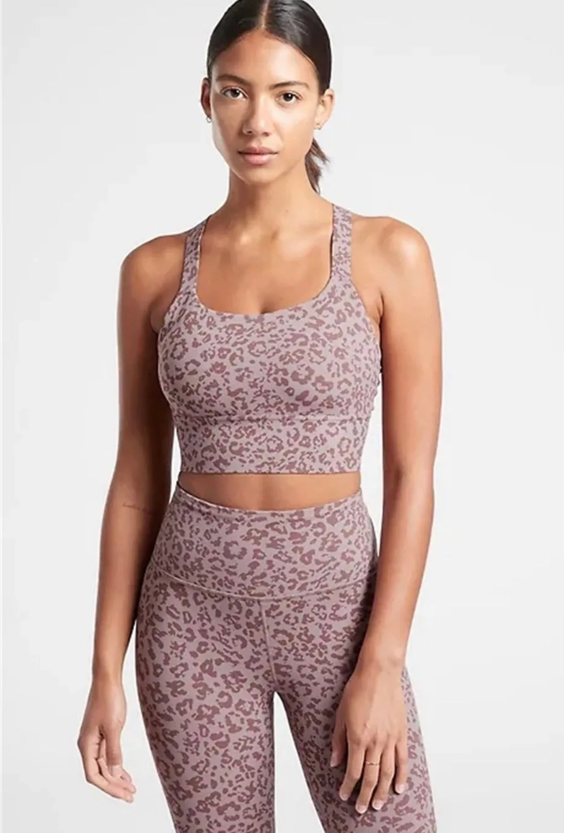 Lilac Leopard Yoga Pants