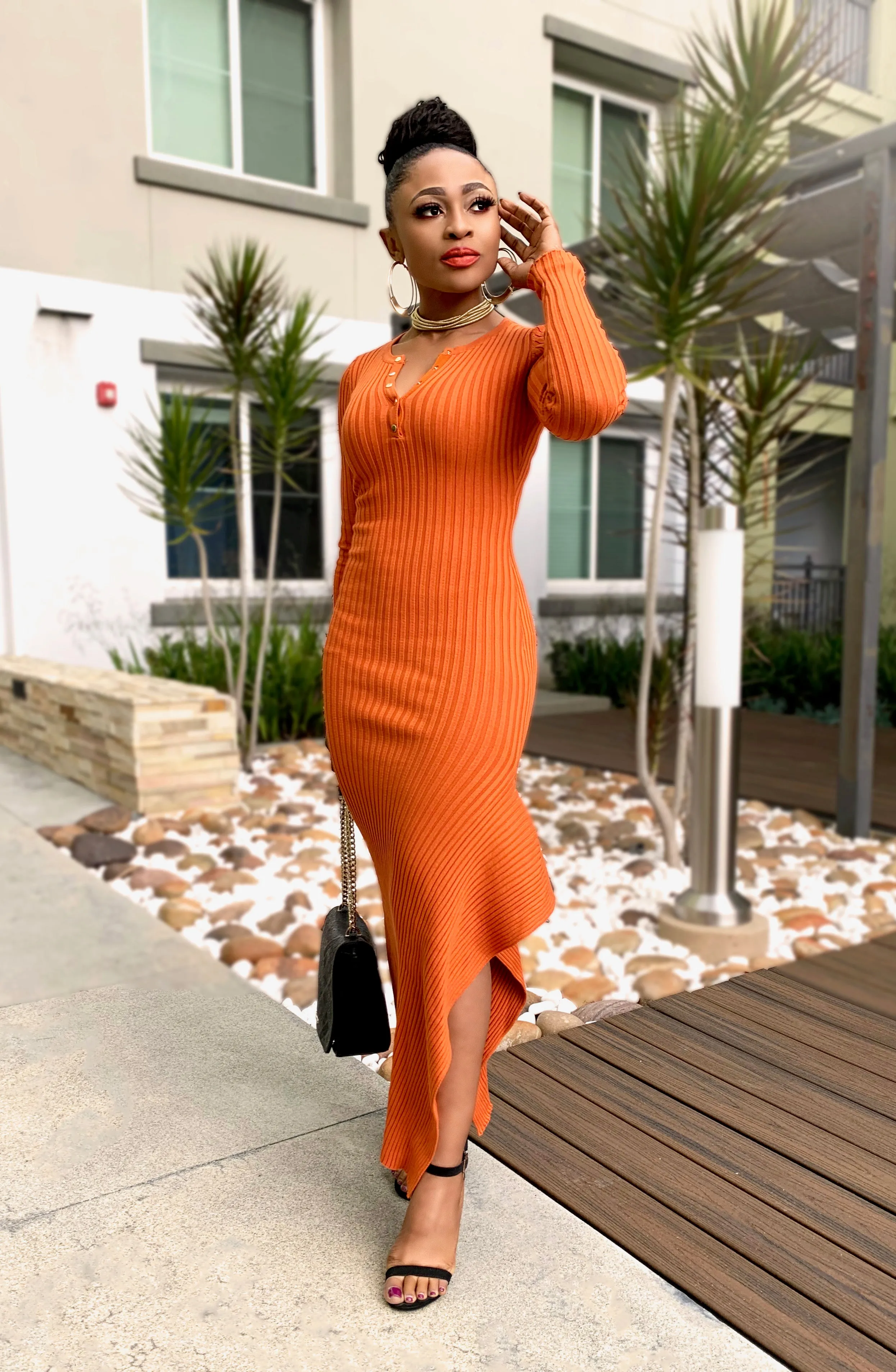 LUCIA BODYCON MAXI-HOEA22100