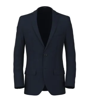 Made-to-Measure Men's blue Prince of Wales blazer in wool