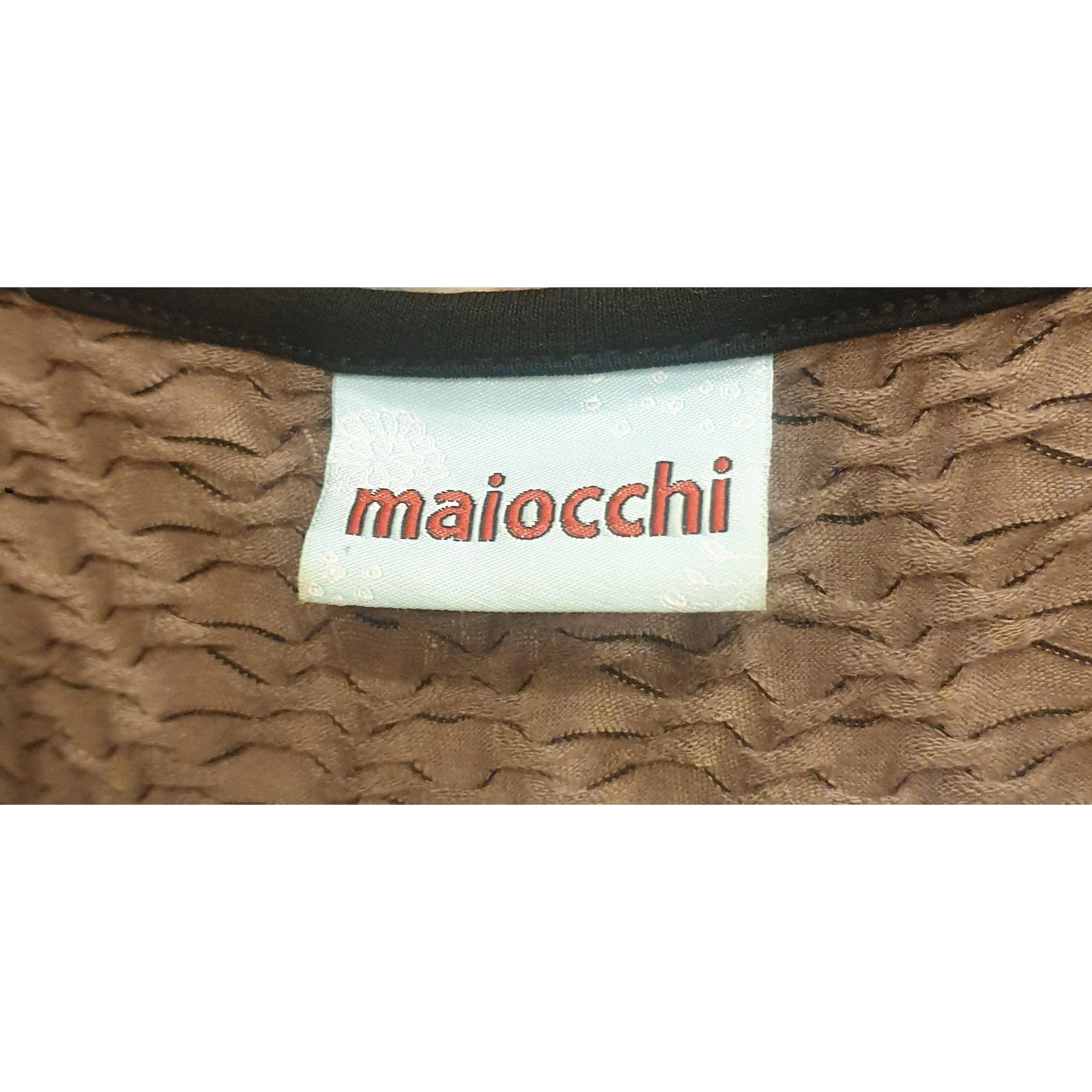 Maiocchi textured brown sleeveless maxi dress size 16