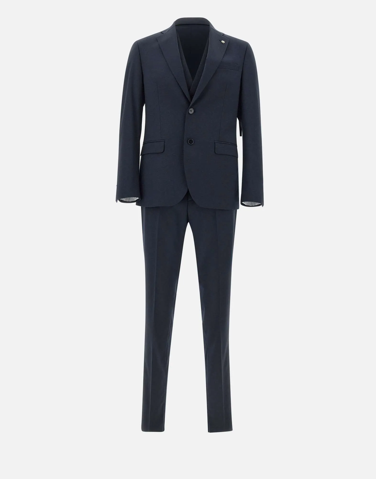 Manuel Ritz Midnight Blue Stretch Wool Suit
