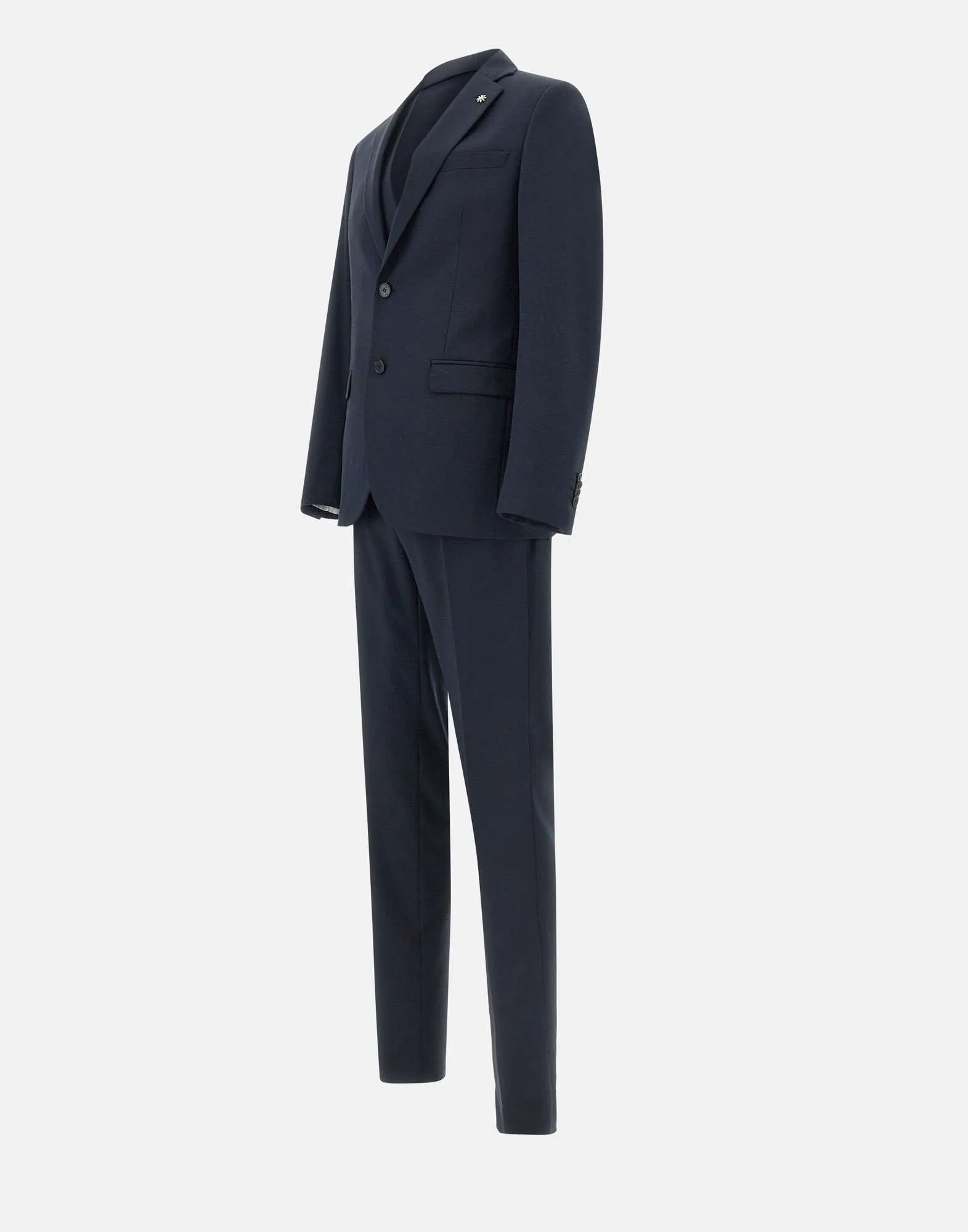 Manuel Ritz Midnight Blue Stretch Wool Suit