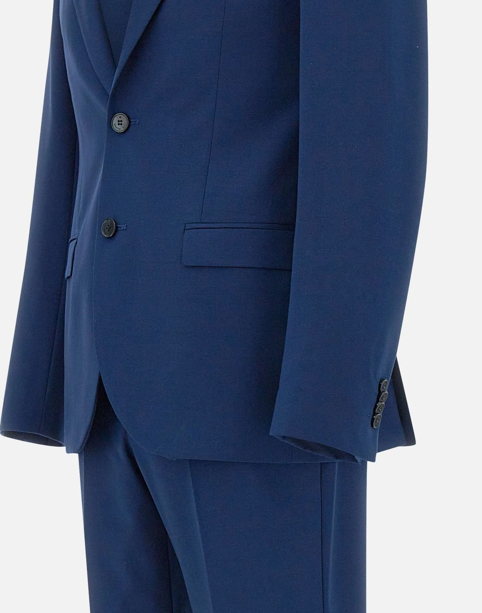 Manuel Ritz Stretch Wool Two Piece Suit in Blue