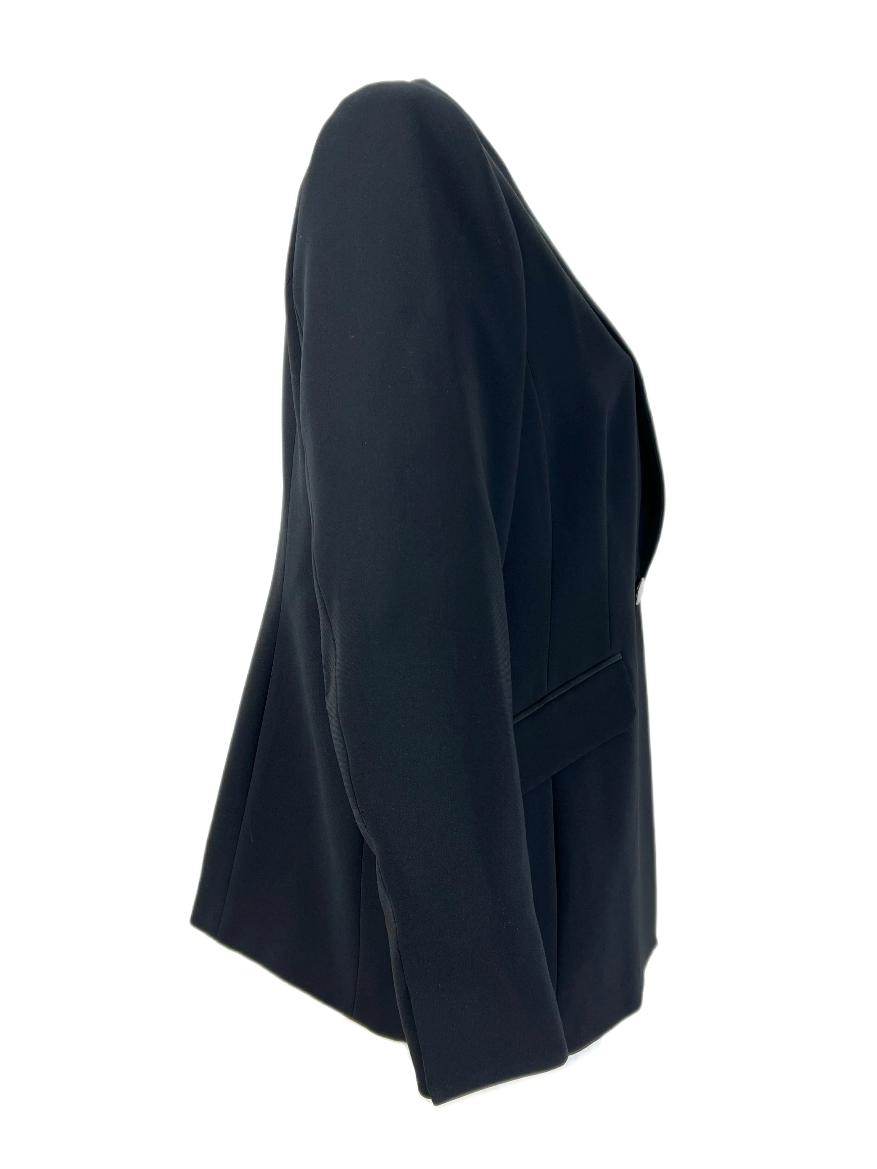 Marina Rinaldi Women's Black Ciack Faux Pockets Blazer NWT