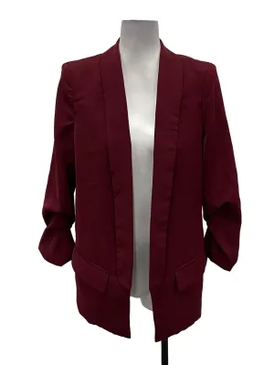 Maroon Open Front Blazer