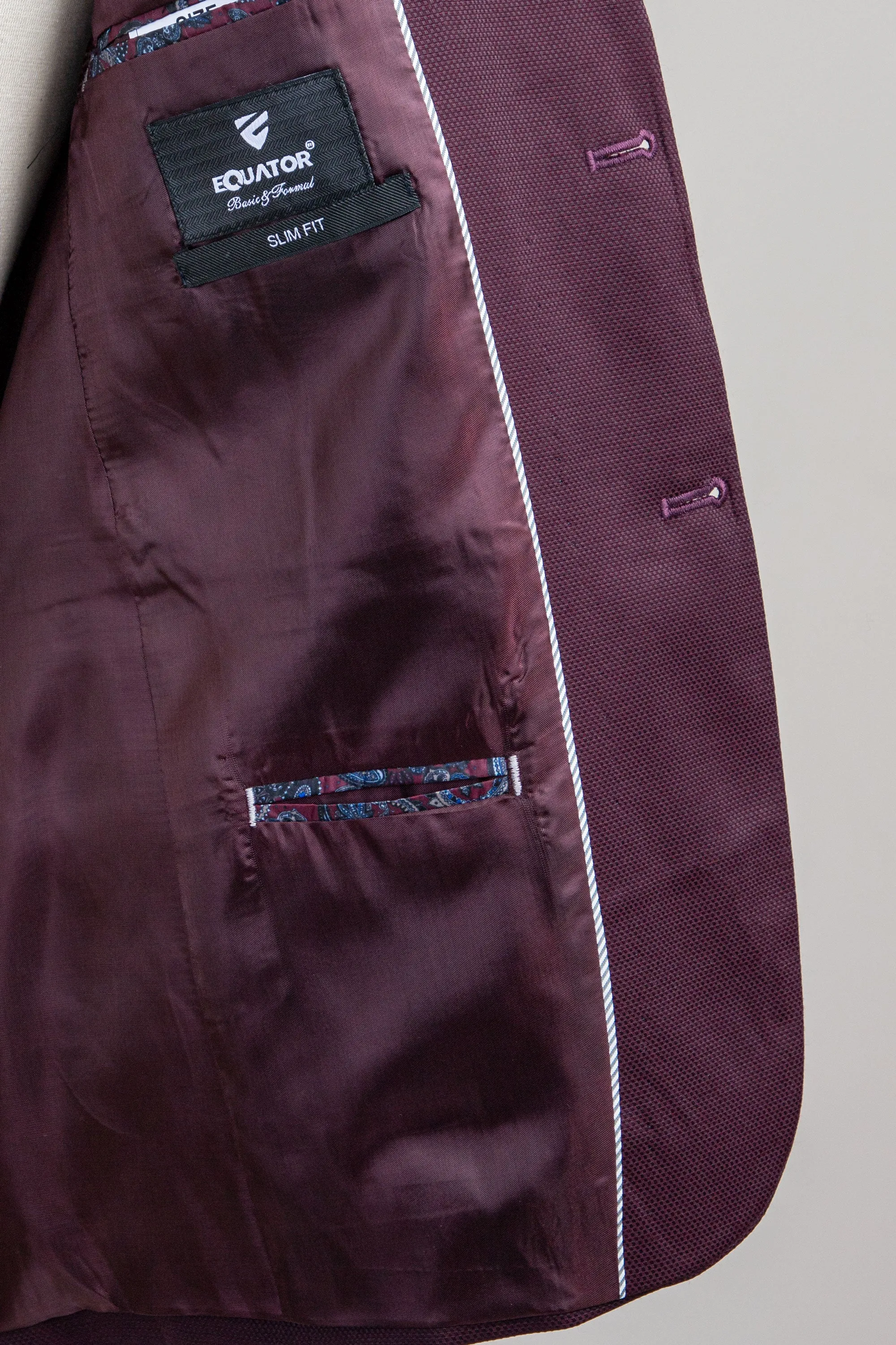 Maroon Three Piece Suit