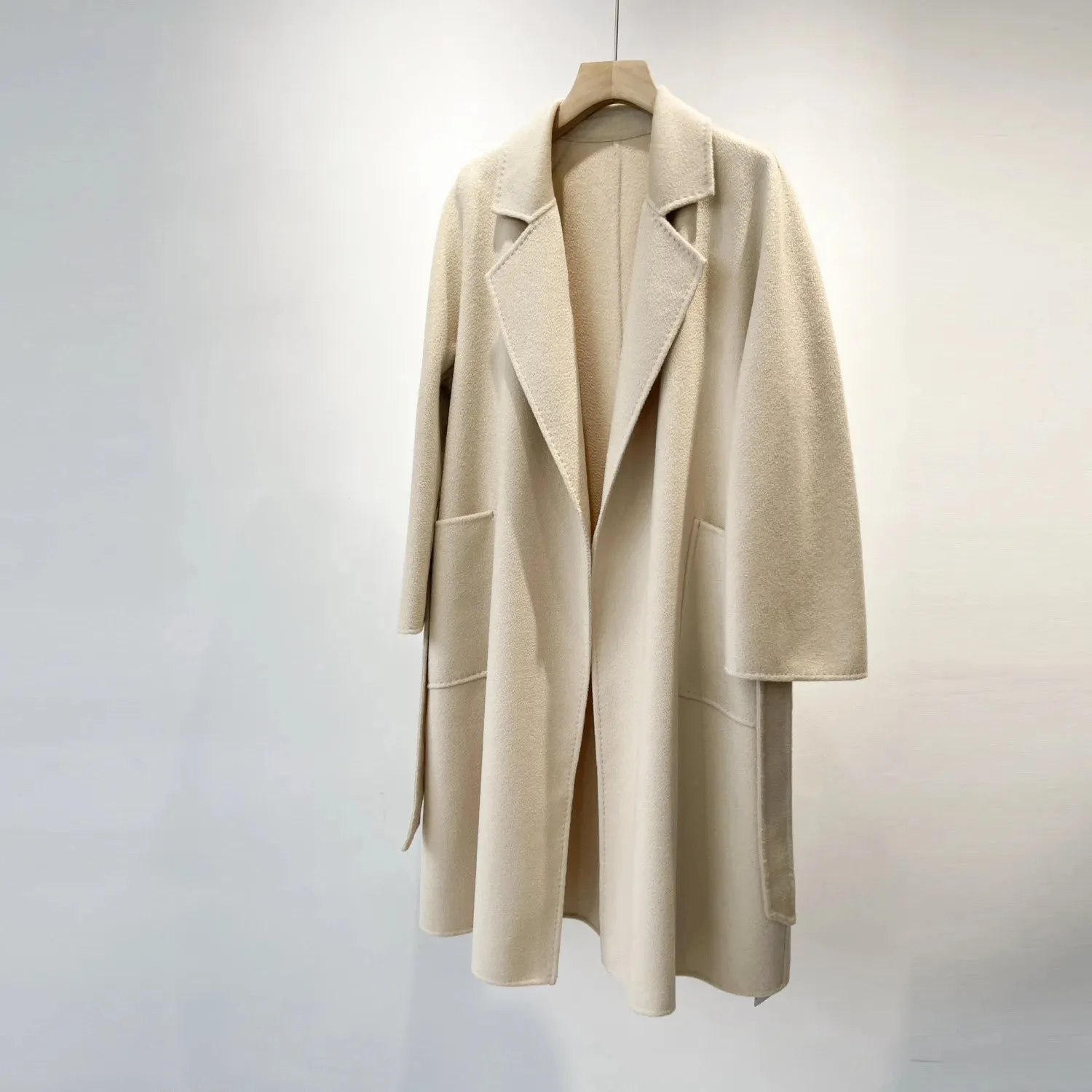 MAX Women’s Jacket – Autumn/Winter Water Ripple Double-Faced Wool Coat