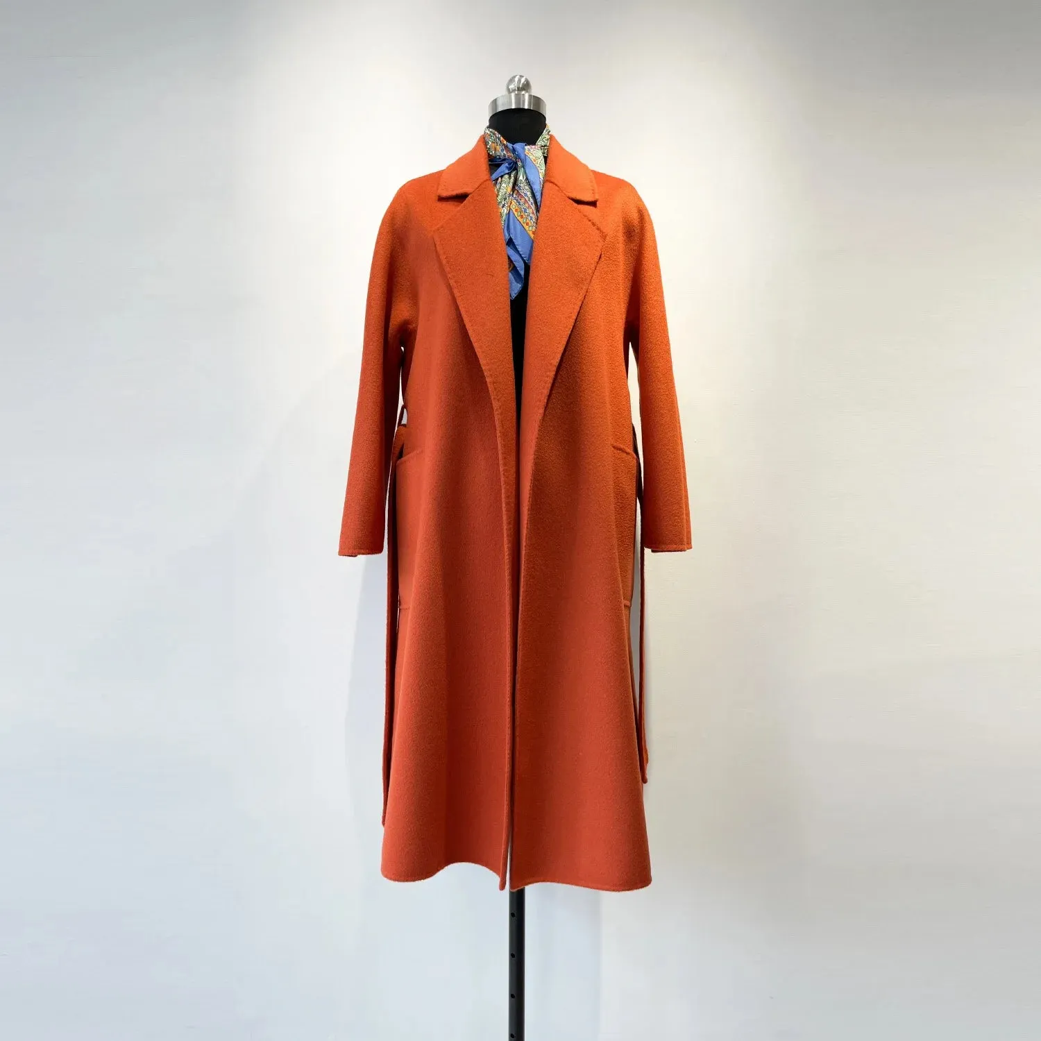 MAX Women’s Jacket – Autumn/Winter Water Ripple Double-Faced Wool Coat